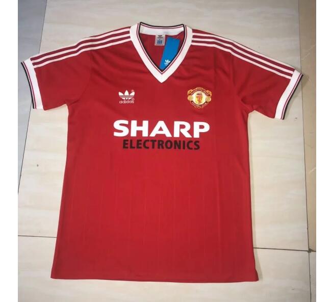 1985 Manchester United Retro Home Kit Soccer Jersey